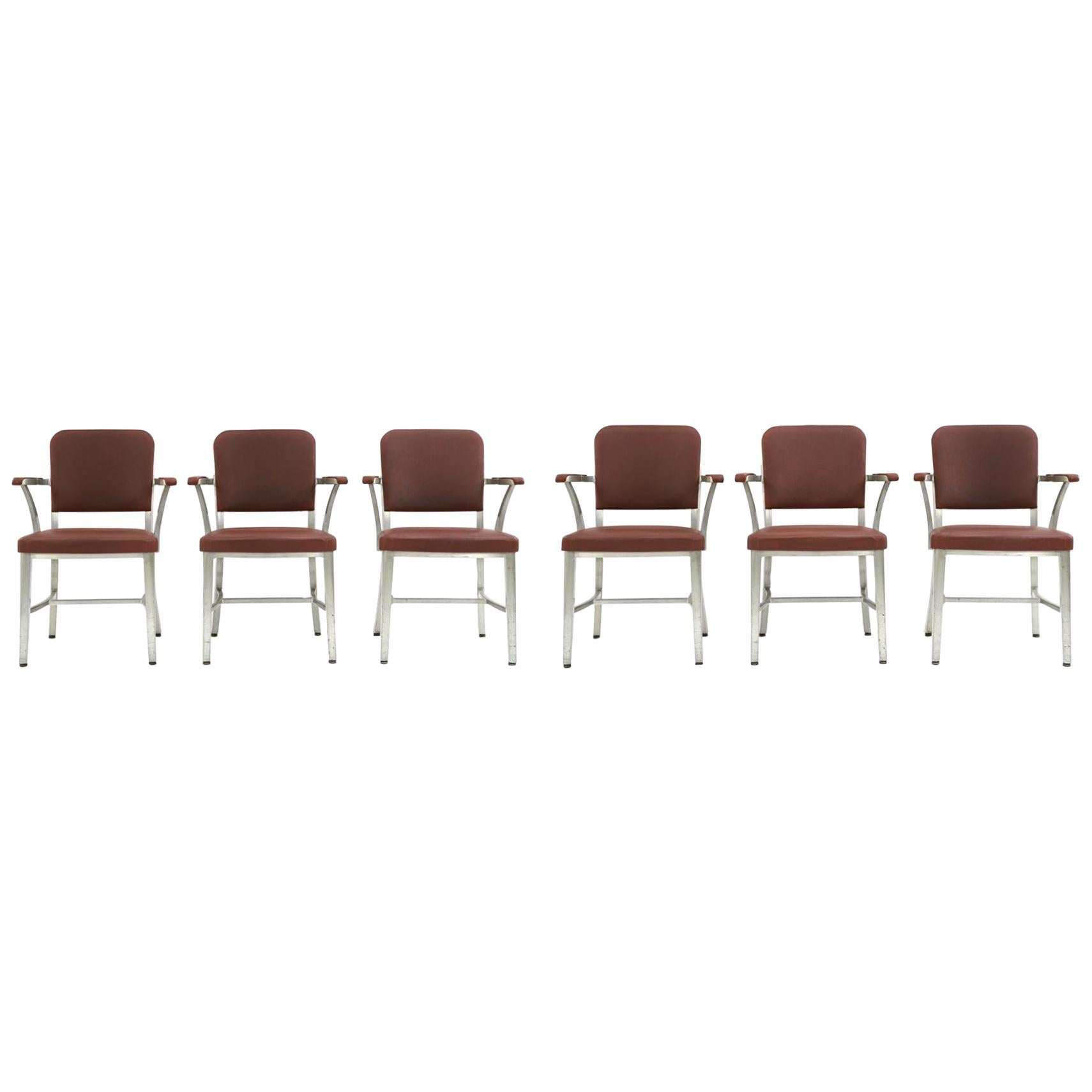 Set of 6 GoodForm Aluminum Armchairs by the General Fireproofing Co.