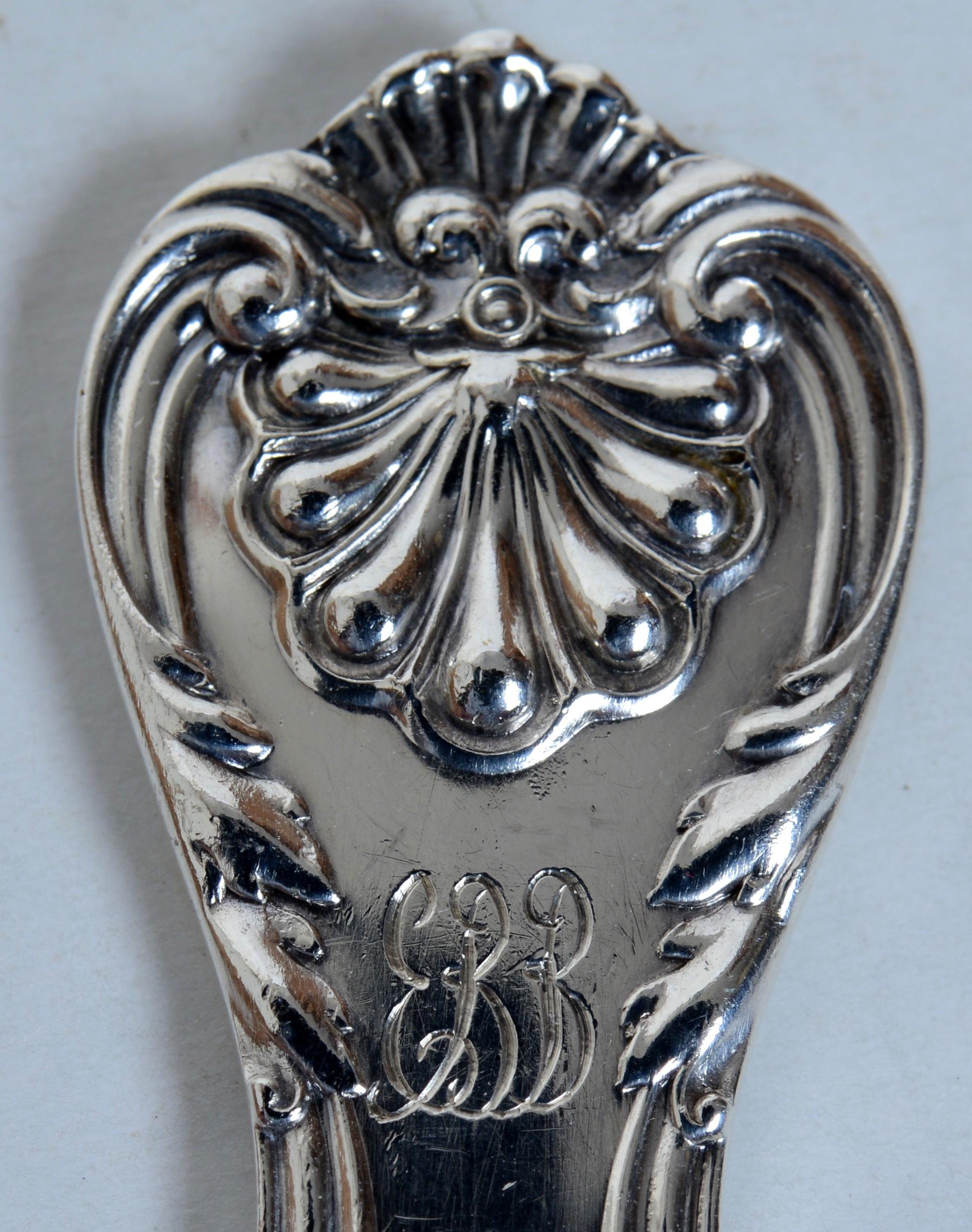 Satz von 6 Gorham King George Sterling Silber flache, massive Griff Butterspachtel (20. Jahrhundert) im Angebot
