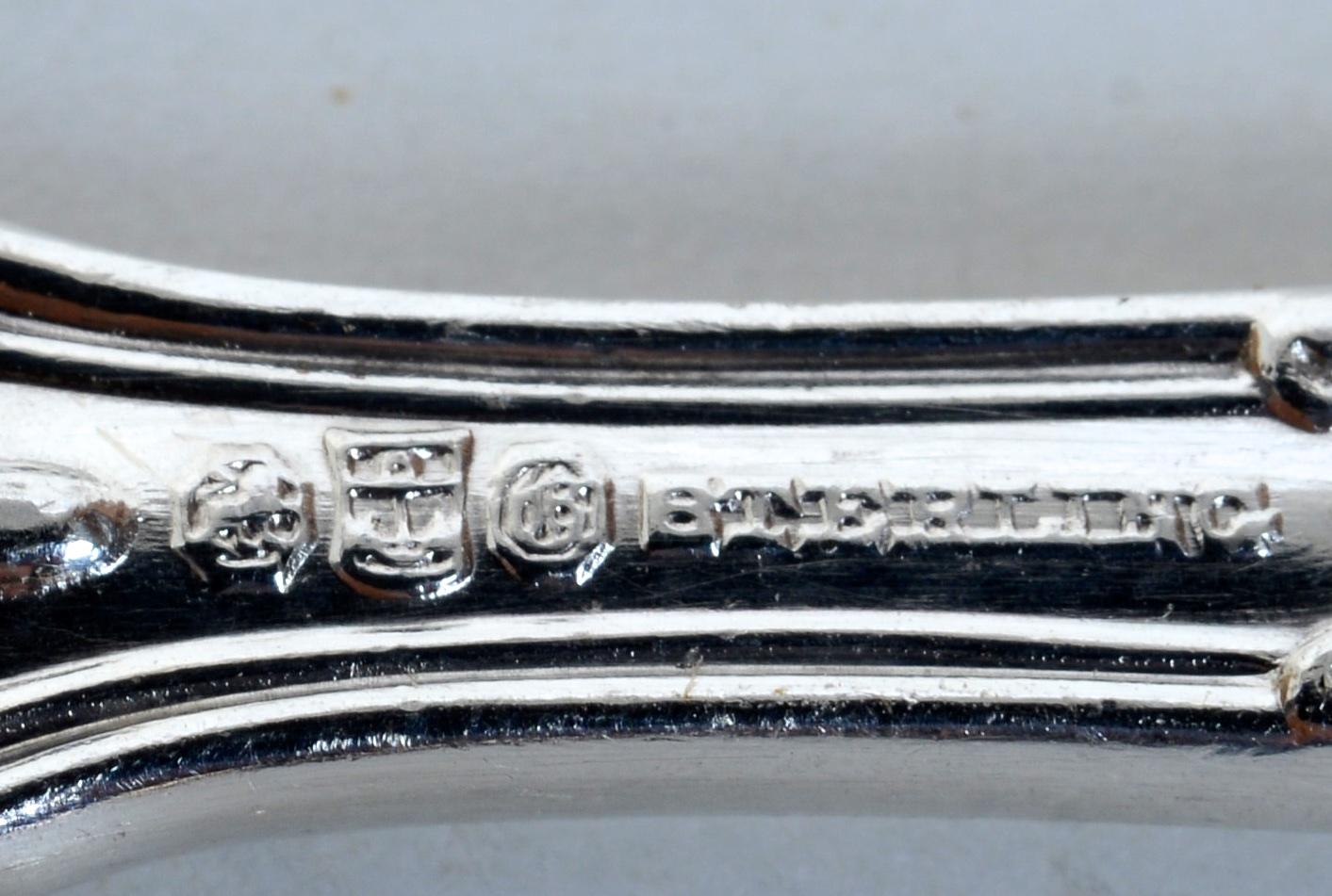 Satz von 6 Gorham King George Sterling Silber flache, massive Griff Butterspachtel (Sterlingsilber) im Angebot