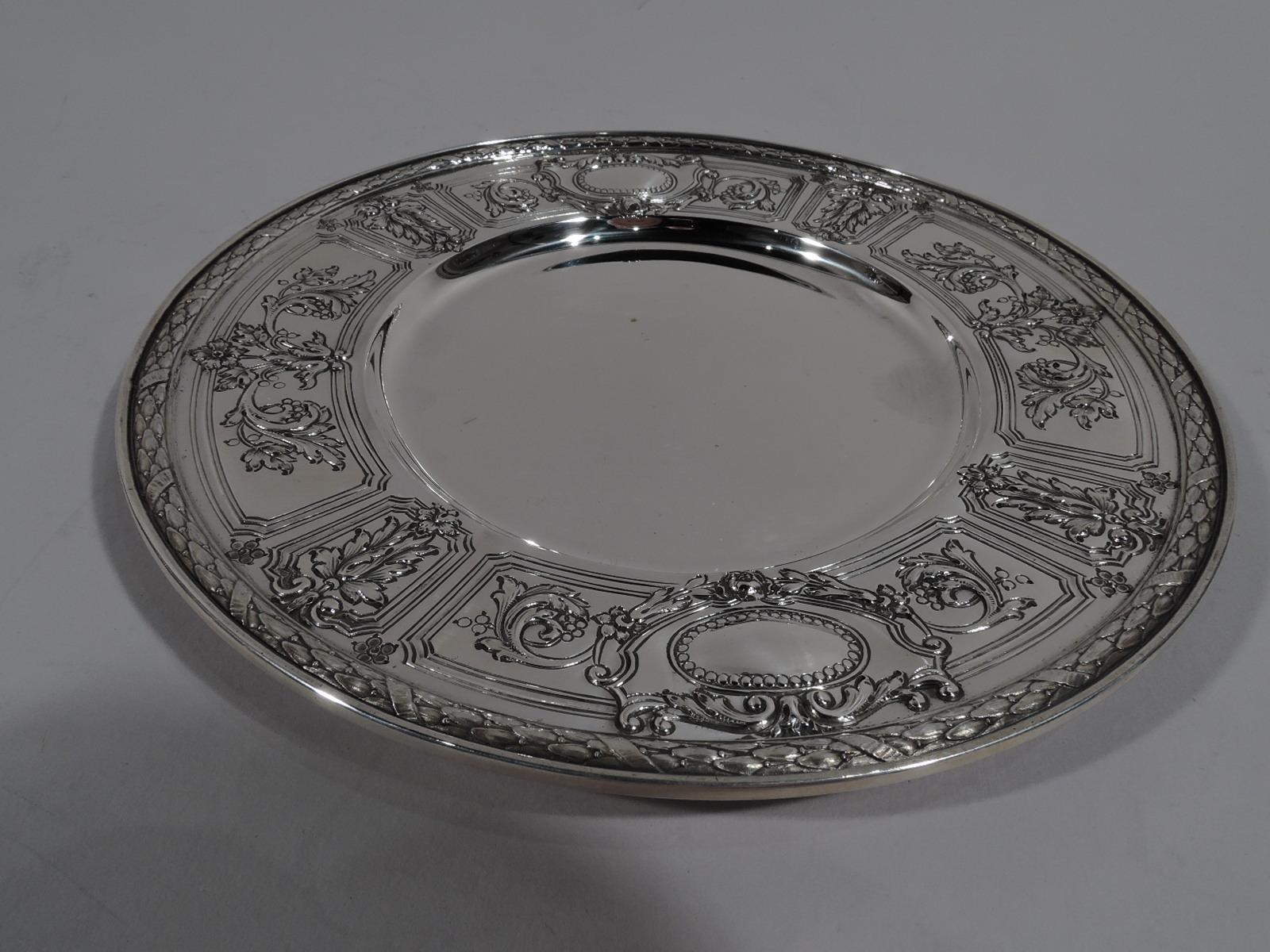 Victorian Set of 6 Gorham Maintenon Sterling Silver Bread and Butter Plates