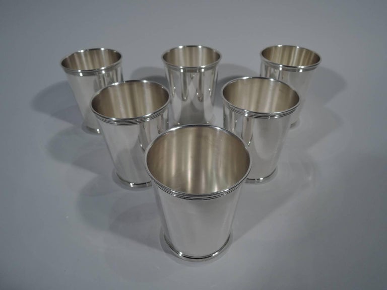 Set of Six Gorham Newport Sterling Silver Mint Julep Cups For Sale at