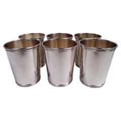 Set von 6 Gorham Newport Mint Julep-Tasse aus Sterlingsilber in Mint