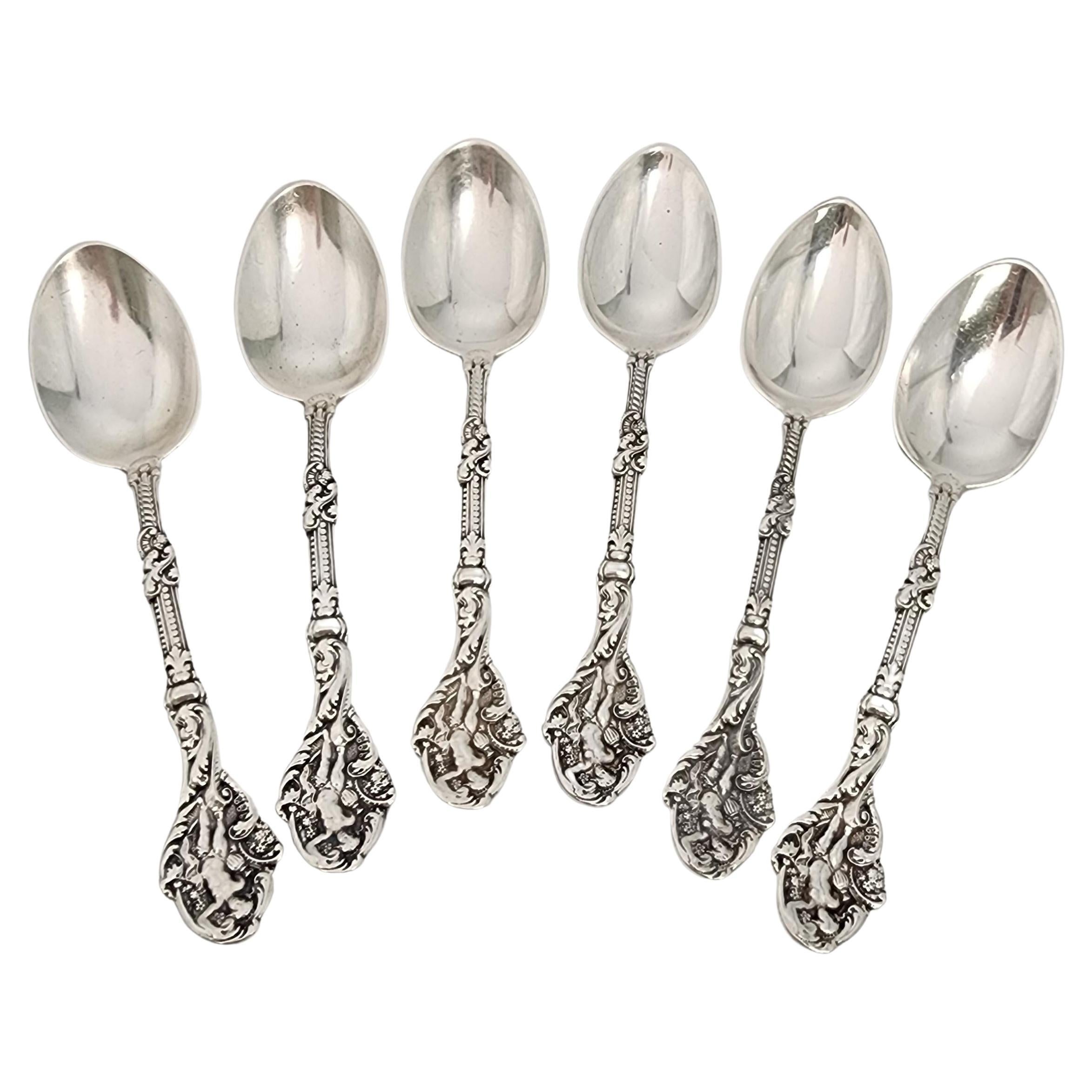 Set of 6 Gorham Versailles Sterling Silver Demitasse Spoons 4 3/8" w/Mono #17138 For Sale