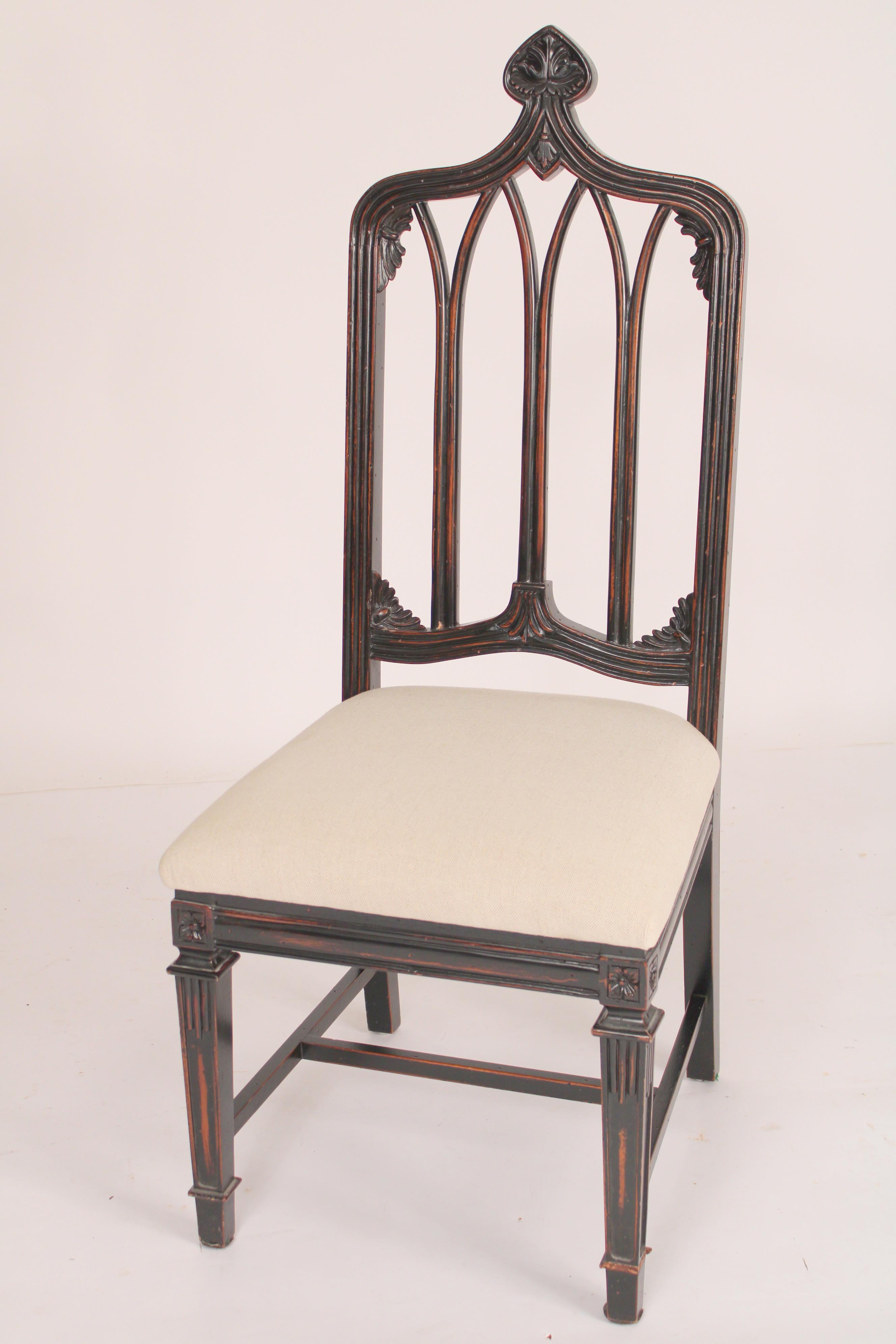 Unknown Set of 6 Gothic Revival Style Dining Room Chairs