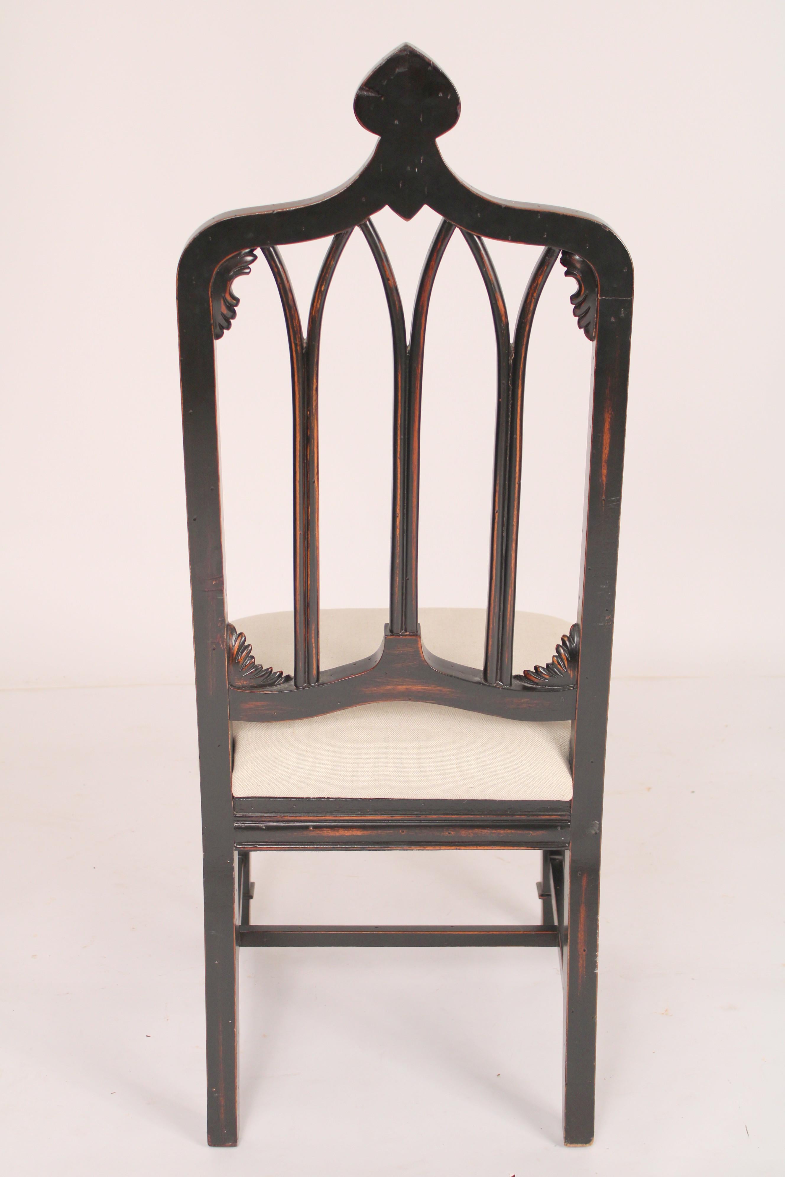 20th Century Set of 6 Gothic Revival Style Dining Room Chairs