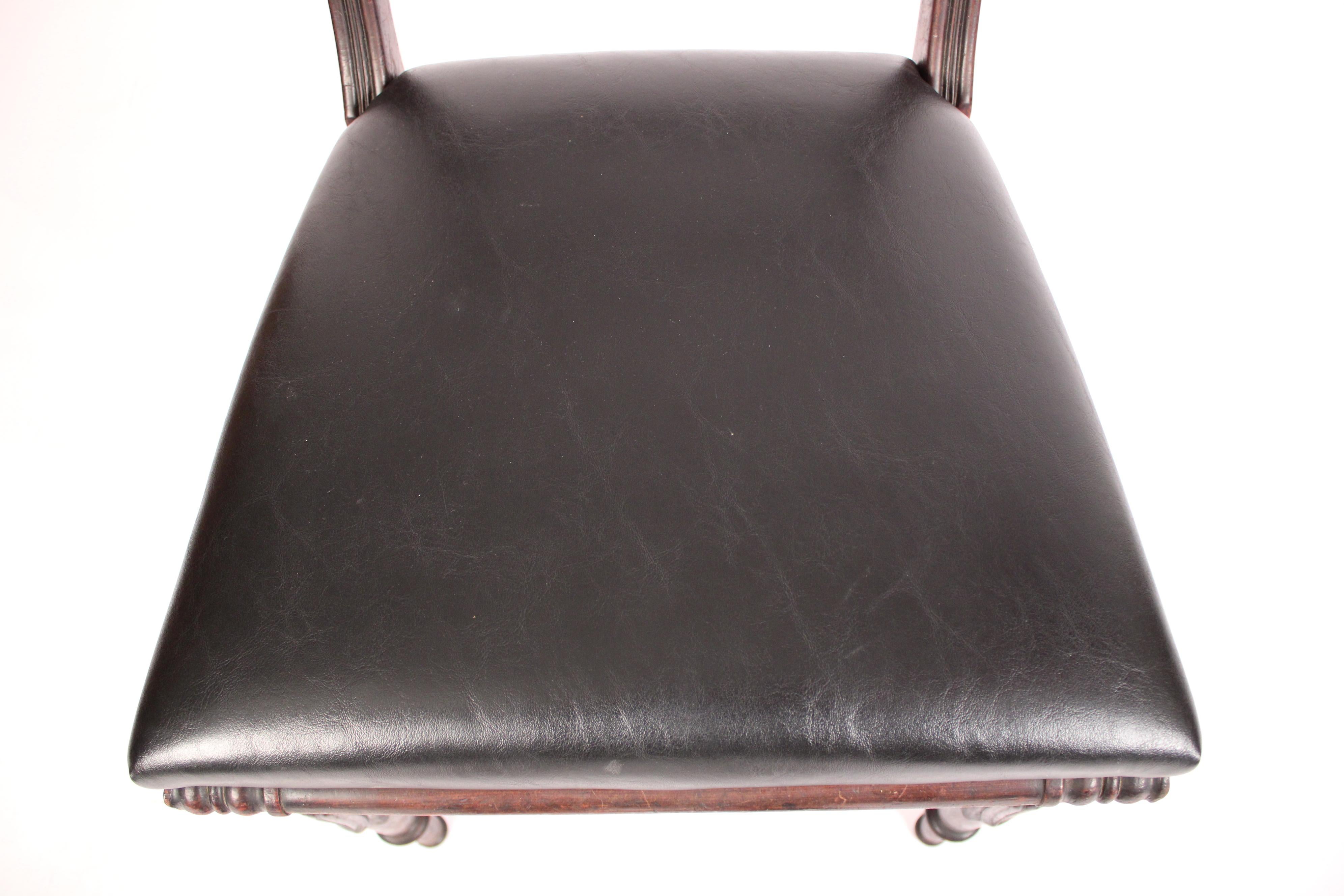 Set of 6 William IV Grain Painted Rosewood Dining Room Chairs For Sale 5