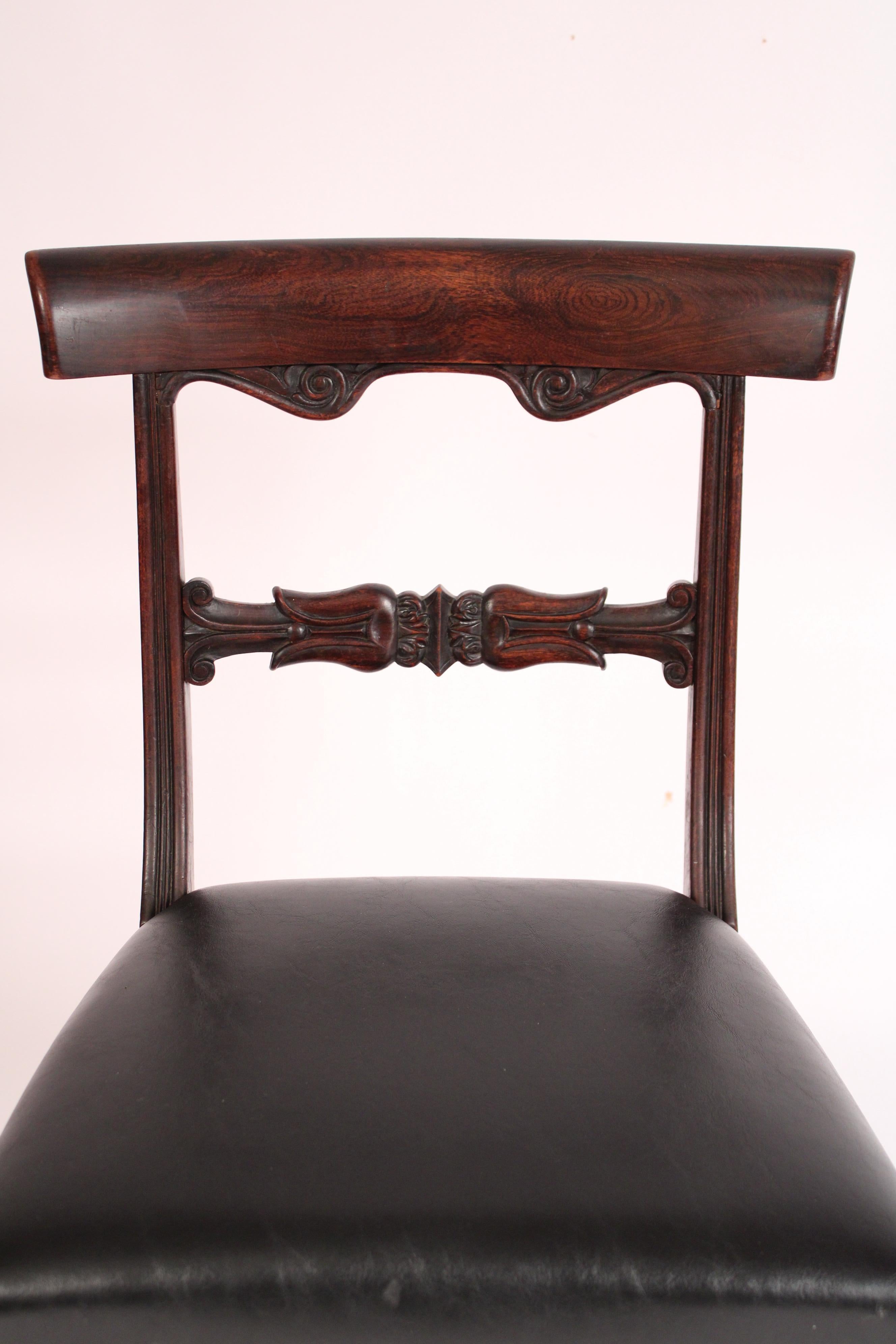 Set of 6 William IV Grain Painted Rosewood Dining Room Chairs For Sale 1