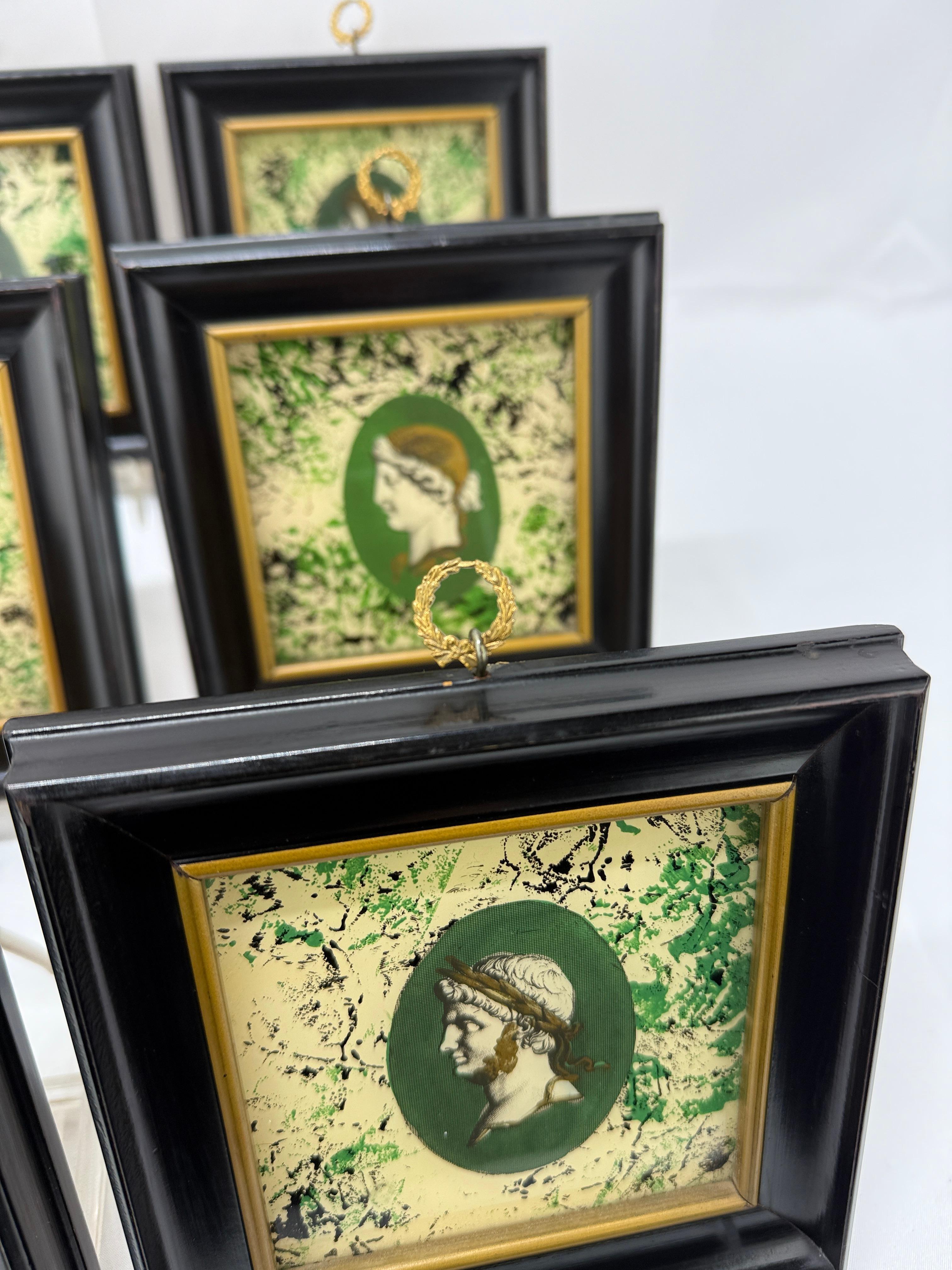 Lote de 6, Bustos Retrato Neoclásico Estilo Grand Tour Percha de Ormolu siglo XX