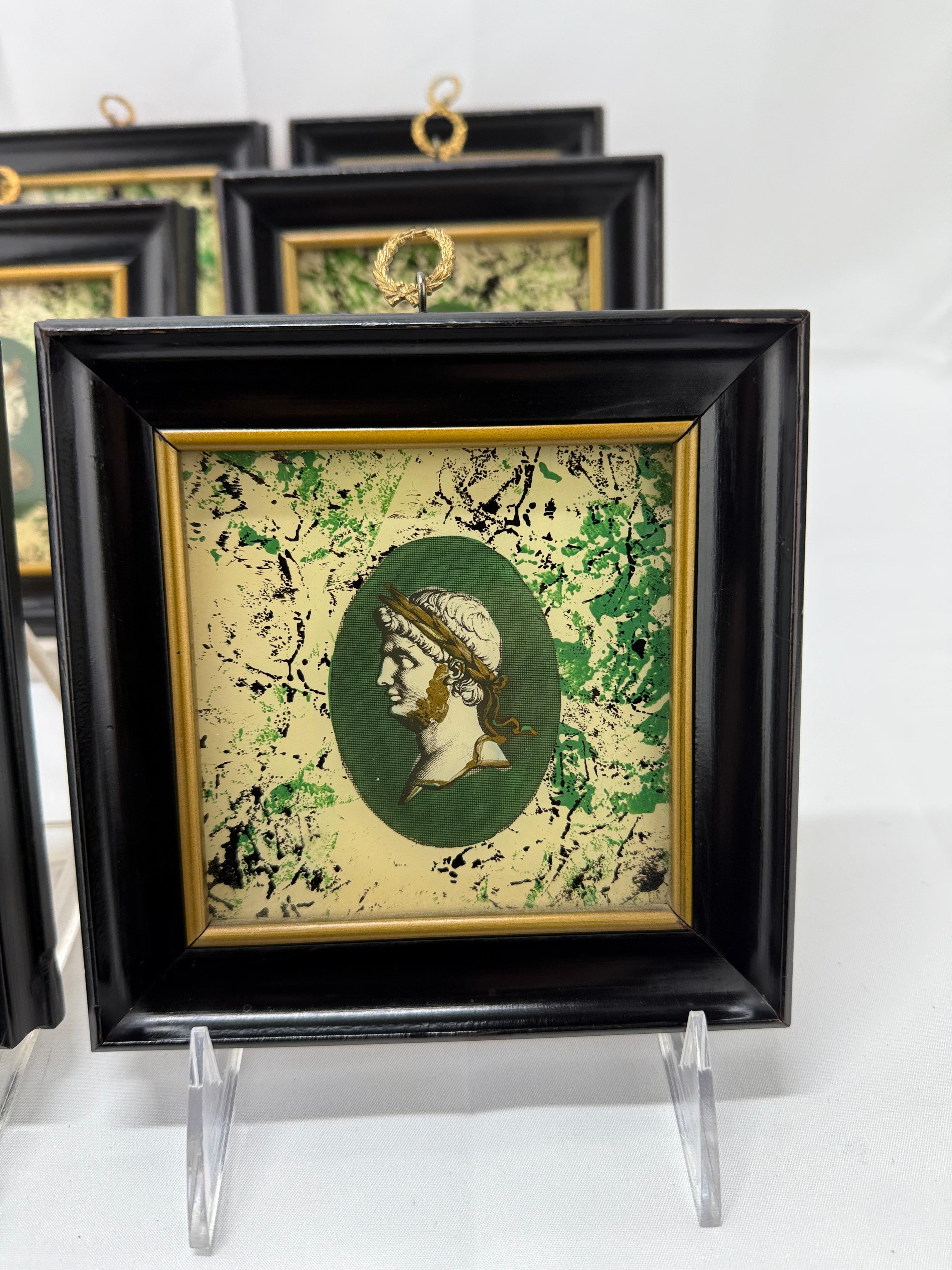 Lote de 6, Bustos Retrato Neoclásico Estilo Grand Tour Percha de Ormolu 1