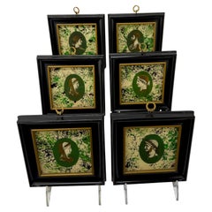 Lote de 6, Bustos Retrato Neoclásico Estilo Grand Tour Percha de Ormolu