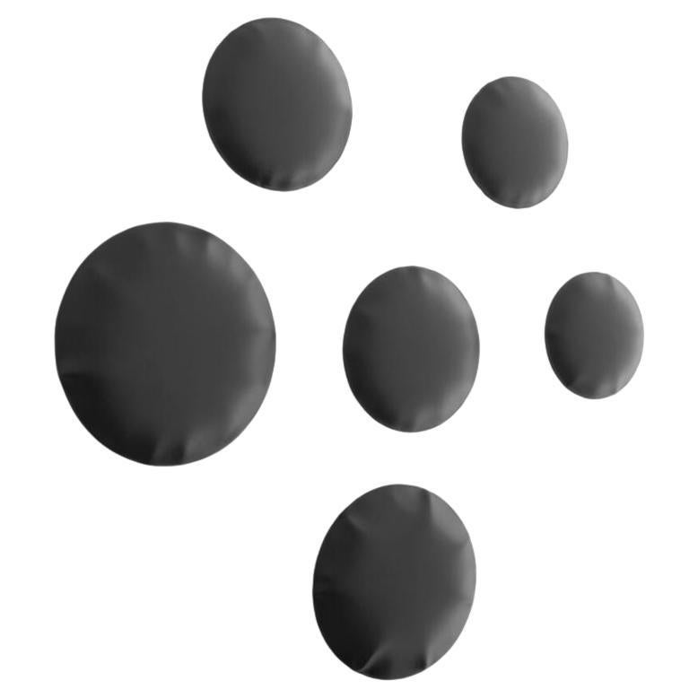 Set of 6 Graphite Pin Wall Decor by Zieta For Sale