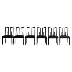 Set of 6 GREEK KEY Chairs by James Mont, U.S.A. 1950's
