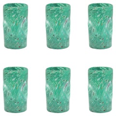 Set di 6 bicchieri da bere Greene & Greene unici fatti a mano di Murano