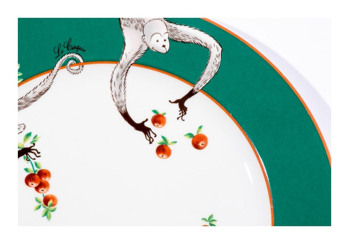 Hollywood Regency Set di 6 pezzi Greene & Greene, Le Cirque N.Y. Piatto da insalata Bernardaud Limoges personalizzato in vendita