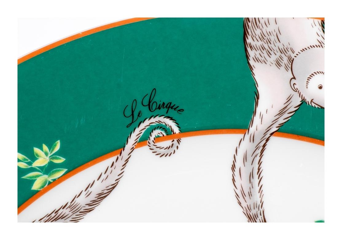 Francese Set di 6 pezzi Greene & Greene, Le Cirque N.Y. Piatto da insalata Bernardaud Limoges personalizzato in vendita