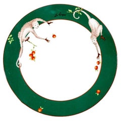 Set of 6 Green, Le Cirque N.Y. Custom Bernardaud Limoges Salad Plate