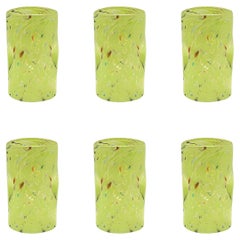 Set di 6 bicchieri da bere Greene & Greene fatti a mano e unici di Murano
