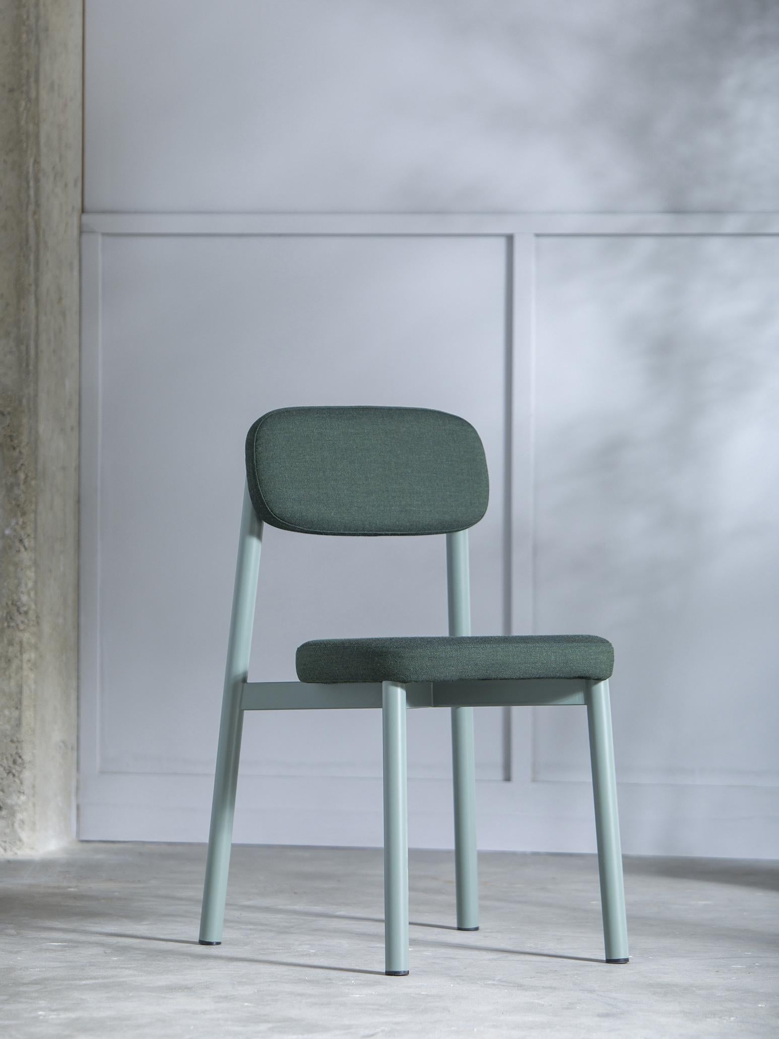 French Set of 6 Green Residence Chairs by Kann Design For Sale