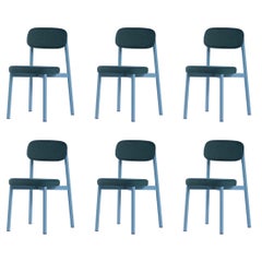 Ensemble de 6 chaises de résidence vertes par Kann Design