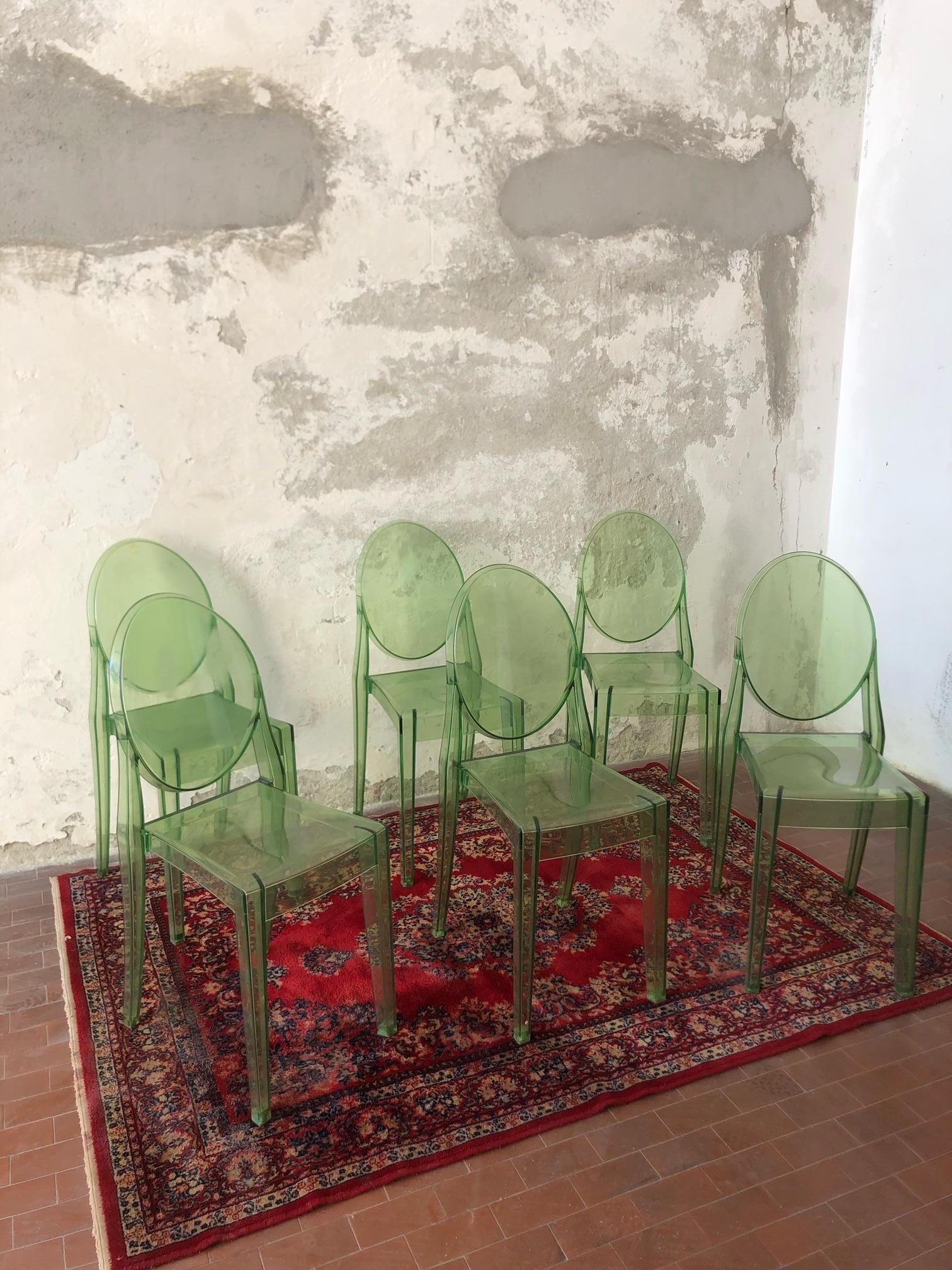 green ghost chair