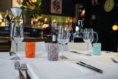 Set of 6 Green Turquoise Handmade Unique Goto Murano Drinking Glasses