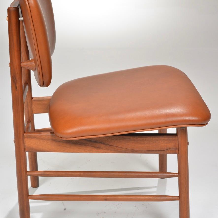 Set of 6 Greta Grossman for Glenn of California Model 6260 Leather Chairs  1