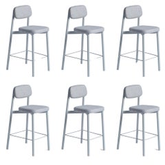 Set of 6 Grey Residence 65 Counter Chairs by Kann Design