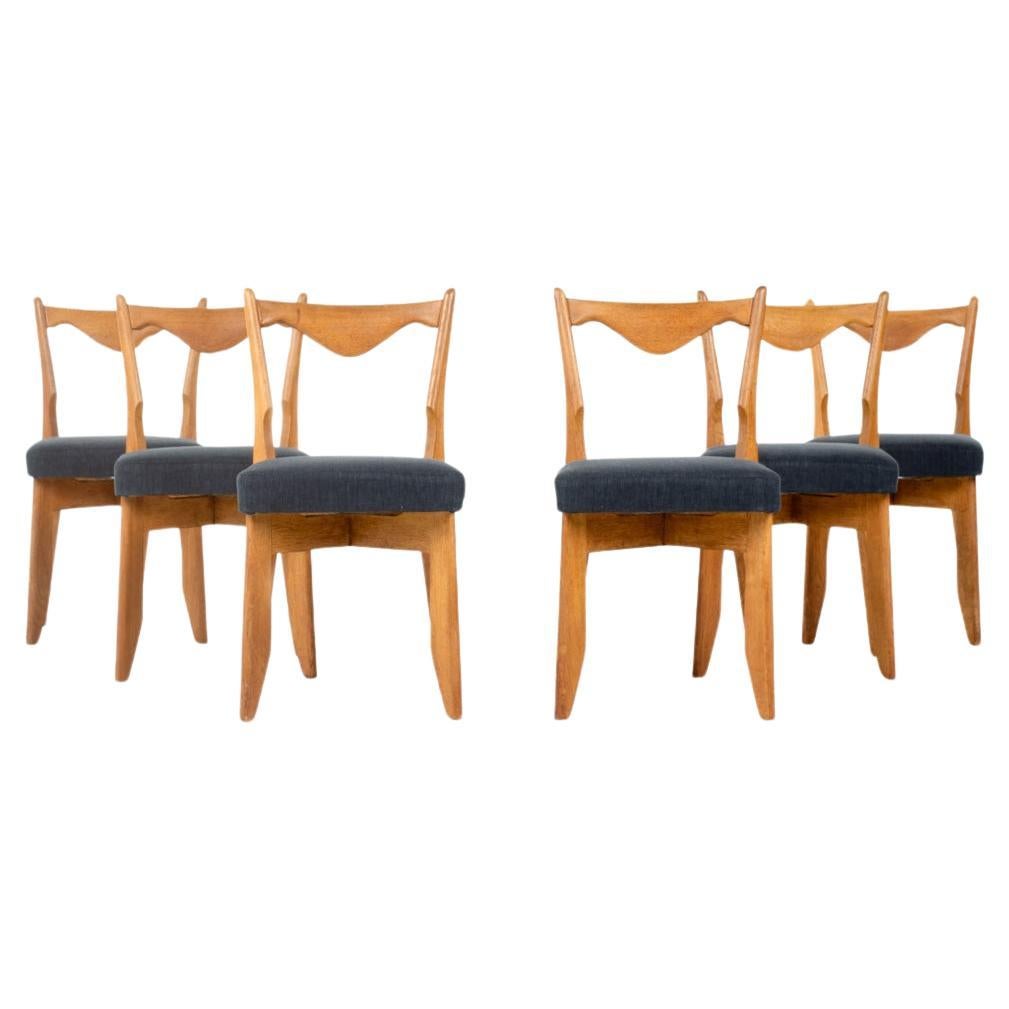 Set of 6 Guillerme and Chambron chairs for Votre Maison, 1950