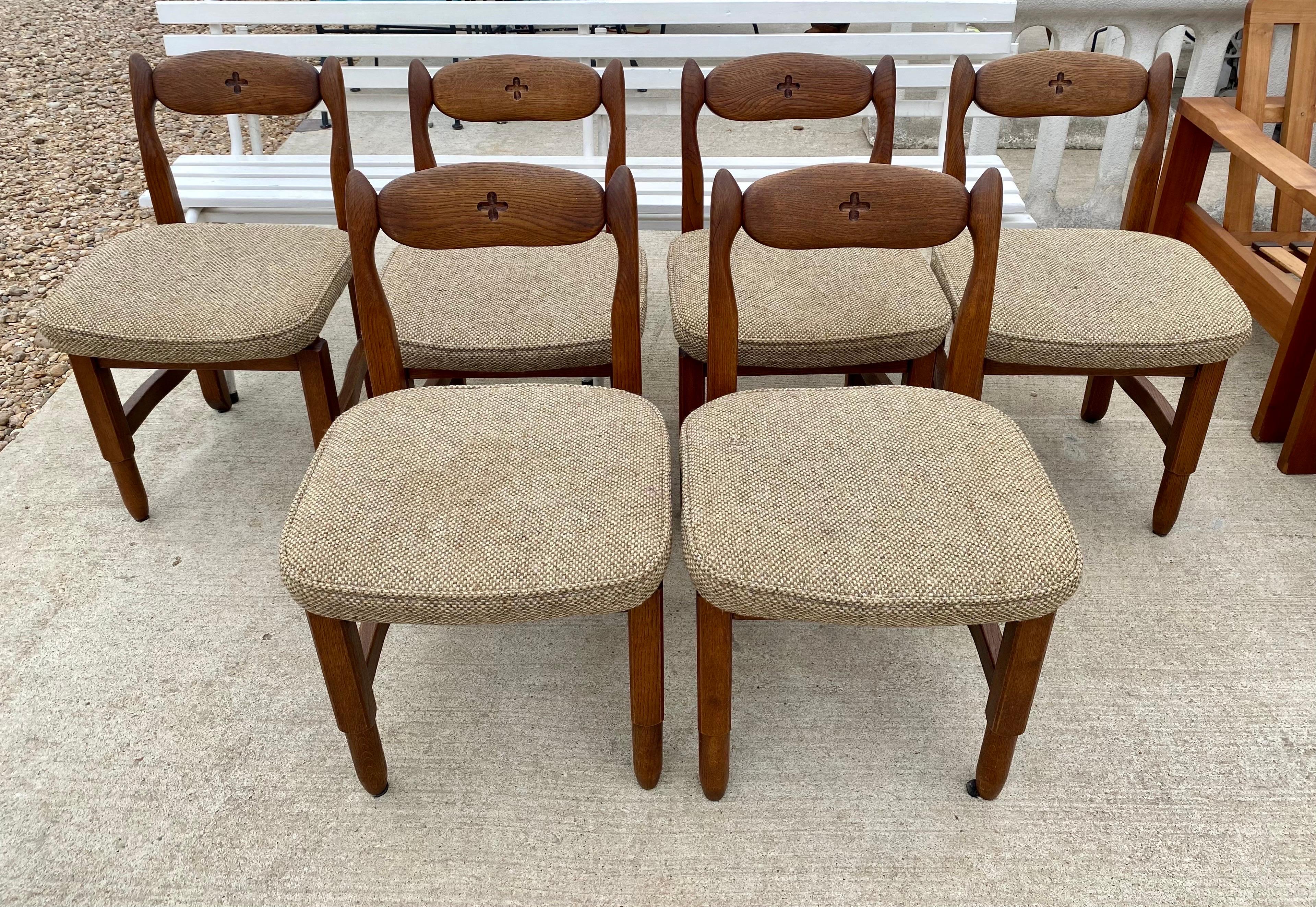 Set of 6 Guillerme et Chambron Dining Chairs 2