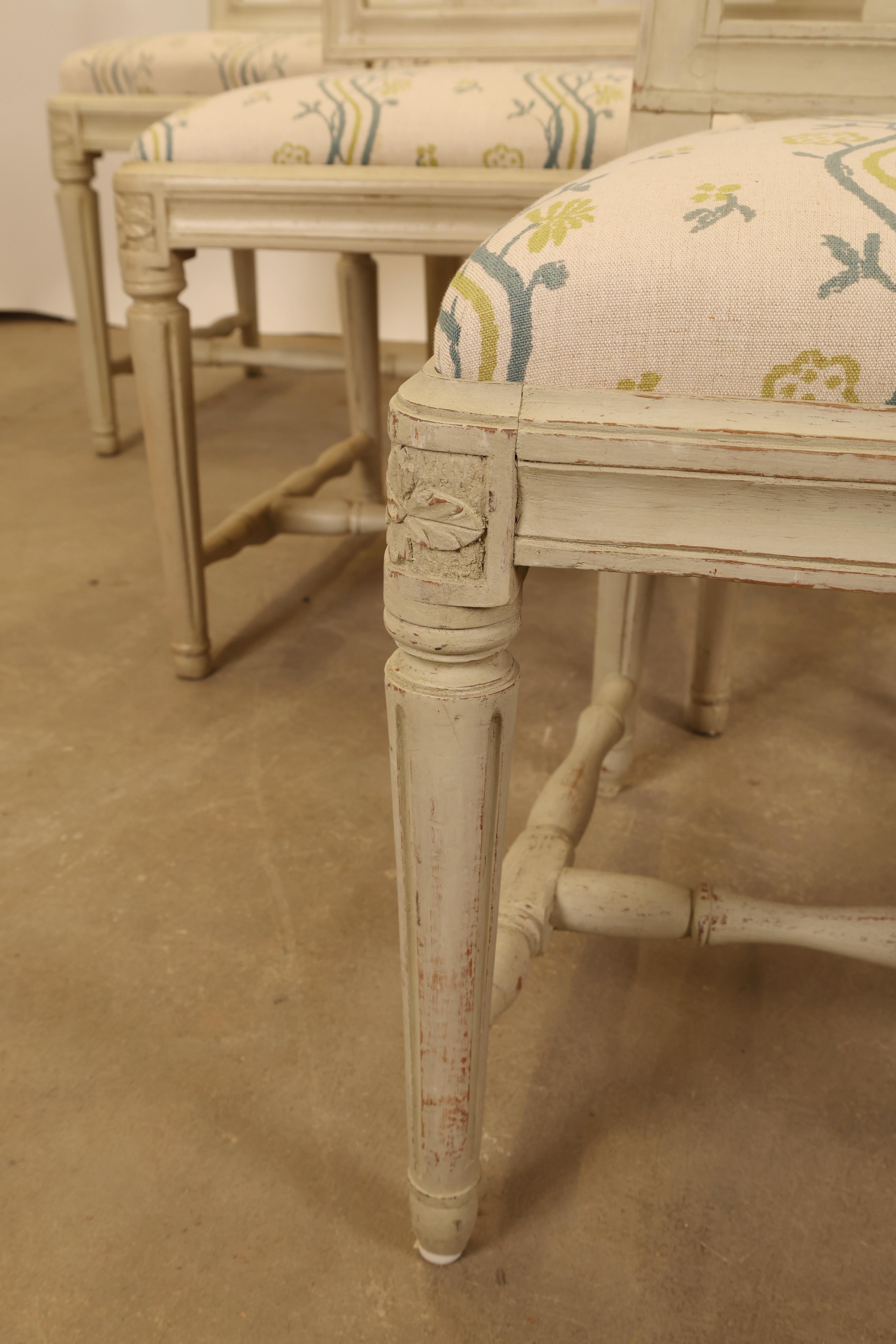 Set of 6 Gustavian Chairs, 18th Century In Good Condition For Sale In Ljungby, SE