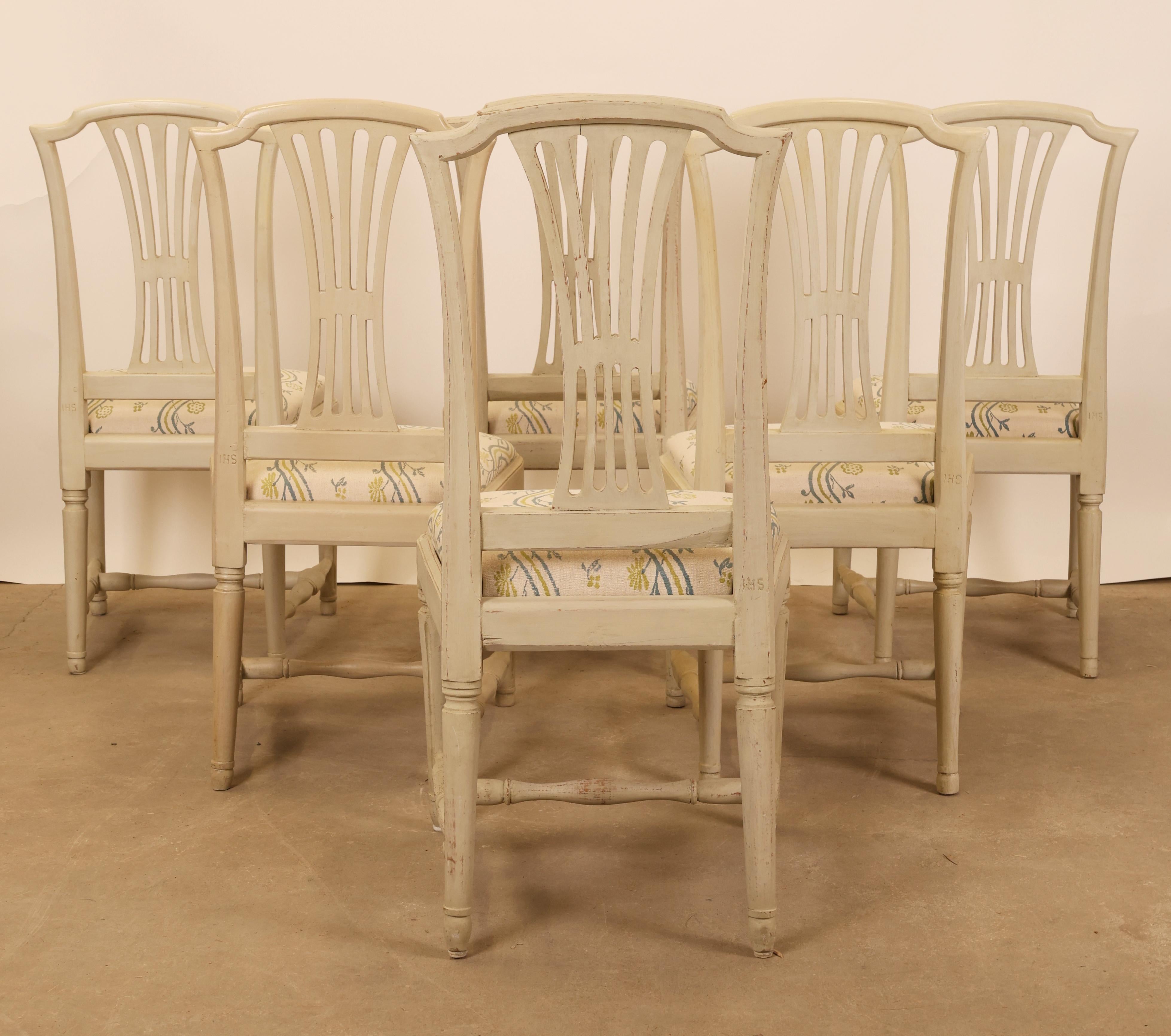 Set of 6 Gustavian Chairs, 18th Century For Sale 2