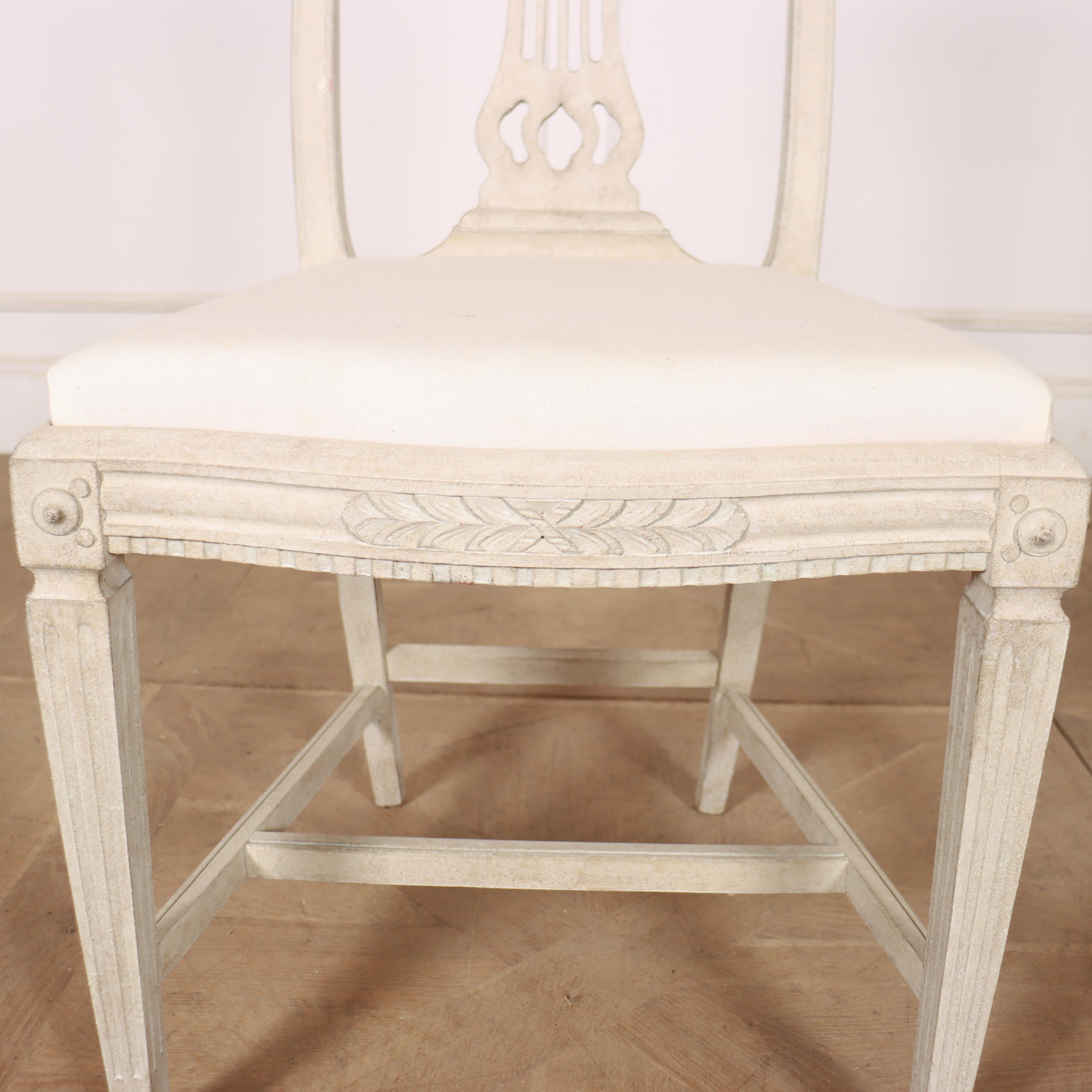Set di 6 sedie da pranzo in stile gustaviano in vendita 3