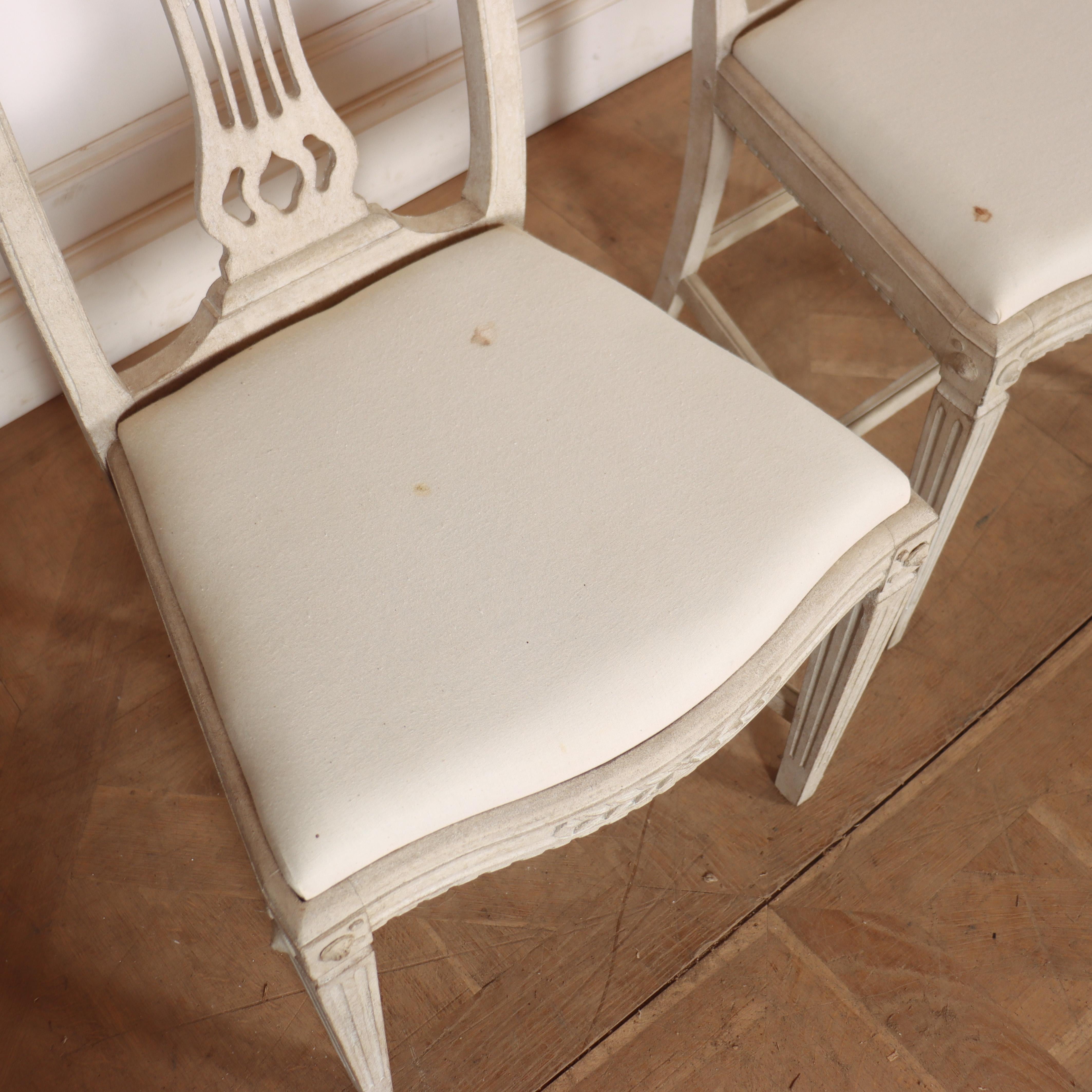 Set di 6 sedie da pranzo in stile gustaviano in vendita 1