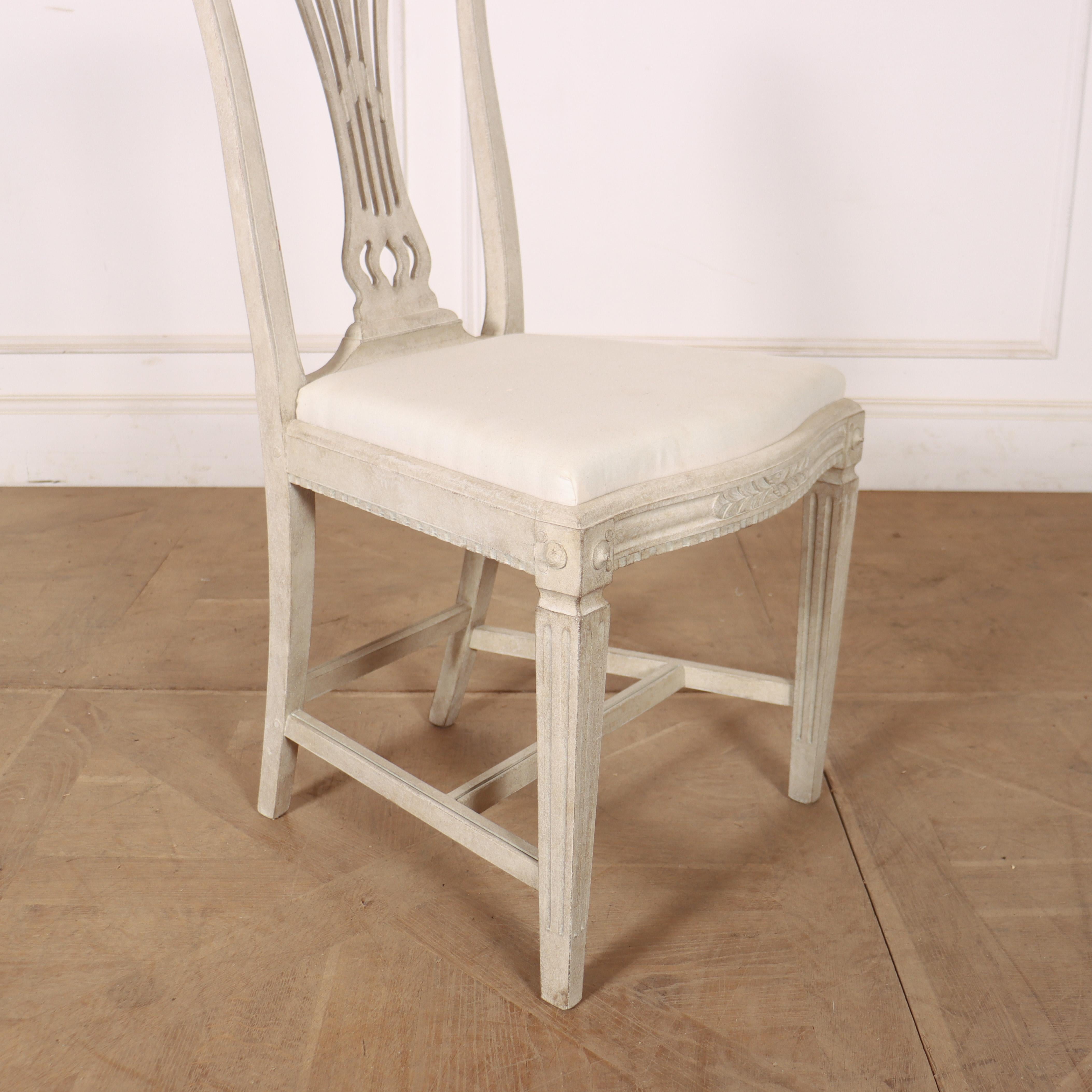 Set di 6 sedie da pranzo in stile gustaviano in vendita 2