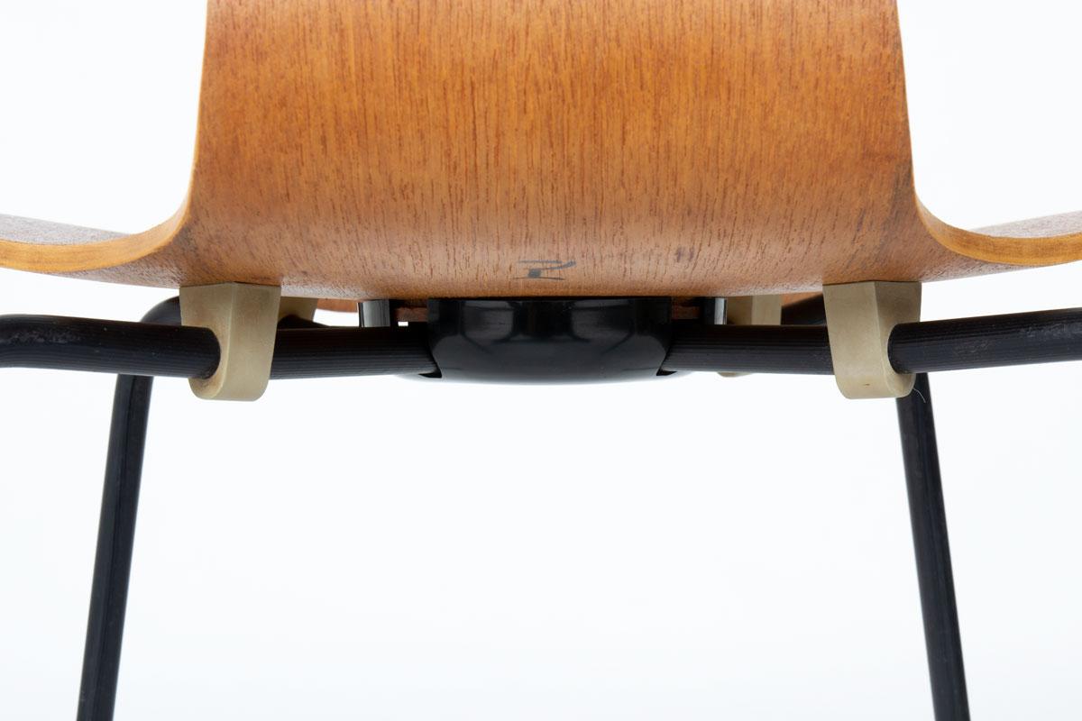 Satz von 6 Hammer-Stühlen von Arne Jacobsen für Fritz Hansen, 1960 im Angebot 4