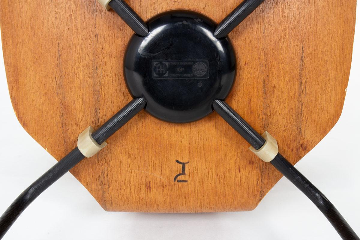 Satz von 6 Hammer-Stühlen von Arne Jacobsen für Fritz Hansen, 1960 im Angebot 5