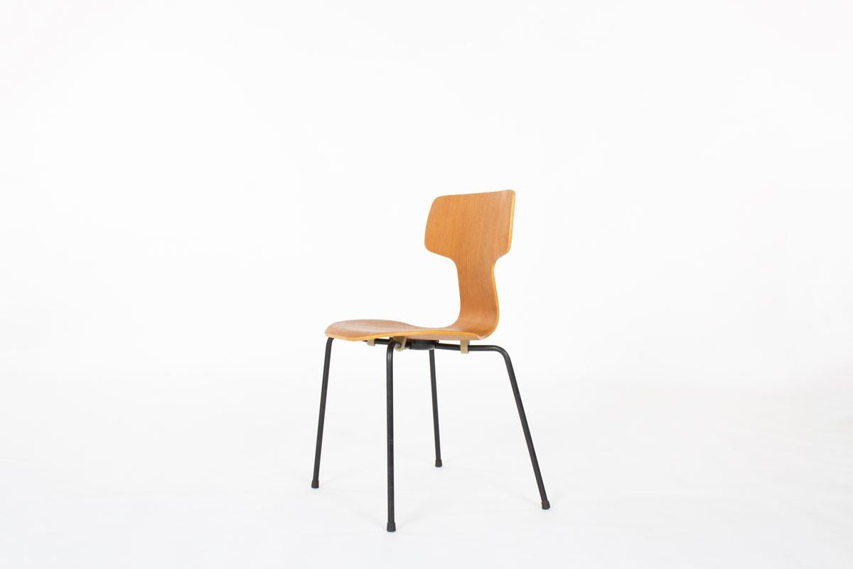 Satz von 6 Hammer-Stühlen von Arne Jacobsen für Fritz Hansen, 1960 (Dänisch) im Angebot
