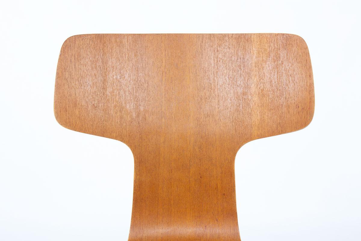 Satz von 6 Hammer-Stühlen von Arne Jacobsen für Fritz Hansen, 1960 im Angebot 1