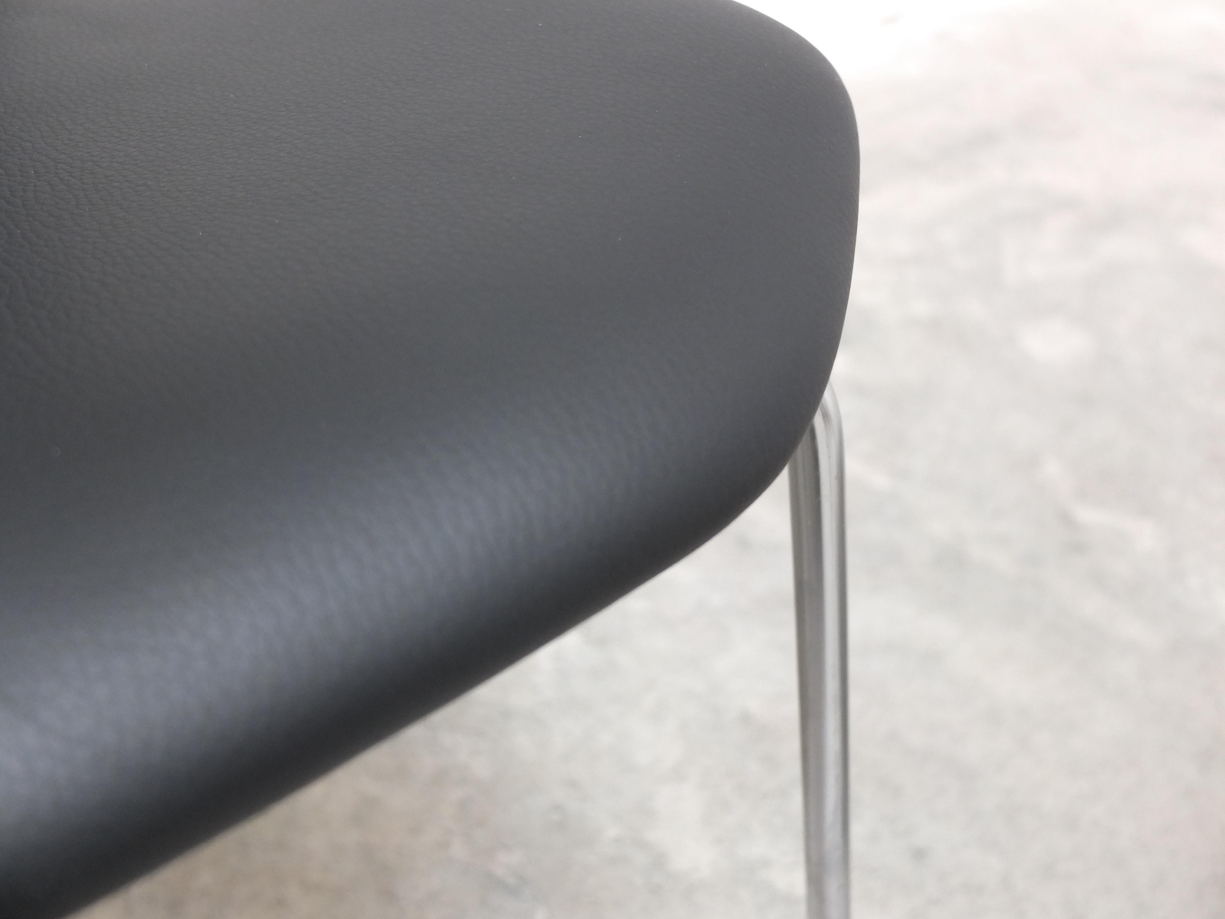 Set of 6 'Hammer' Chairs in Leather by Arne Jacobsen for Fritz Hansen, 1967 6
