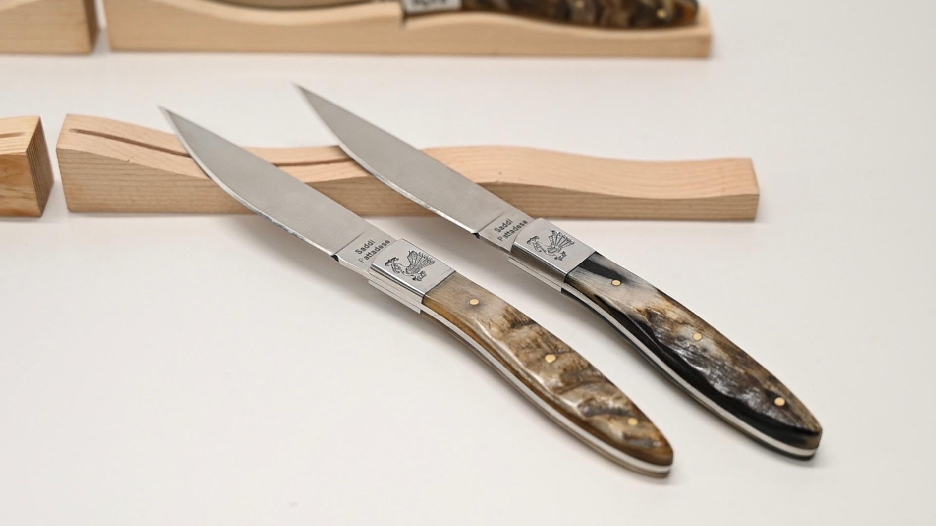 Set of 6 Hand-Made Italian Pattada Knives, Italy, Sardinia 1990s For Sale 12