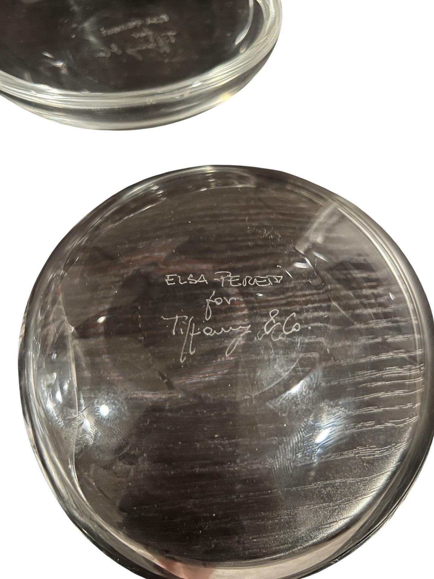 American Set of 6 - Hand Signed Elsa Peretti for Tiffany & Company Thumbprint Dishes