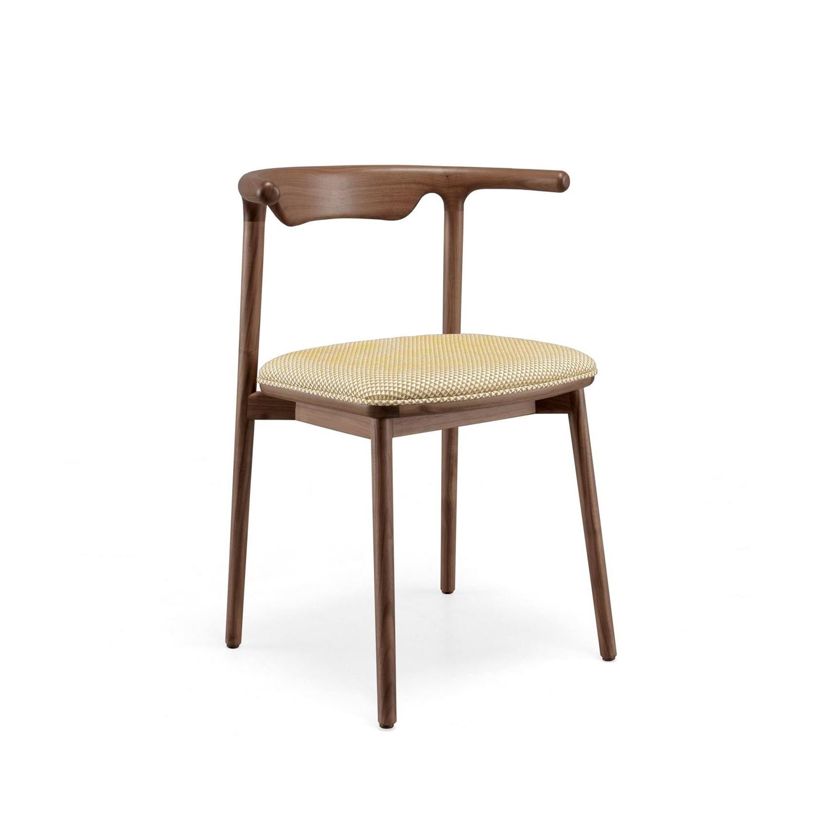 Set di 6 sedie da pranzo in legno di noce lavorate a mano in stile moderno scandinavo In condizioni Nuovo in vendita a NEW YORK, NY