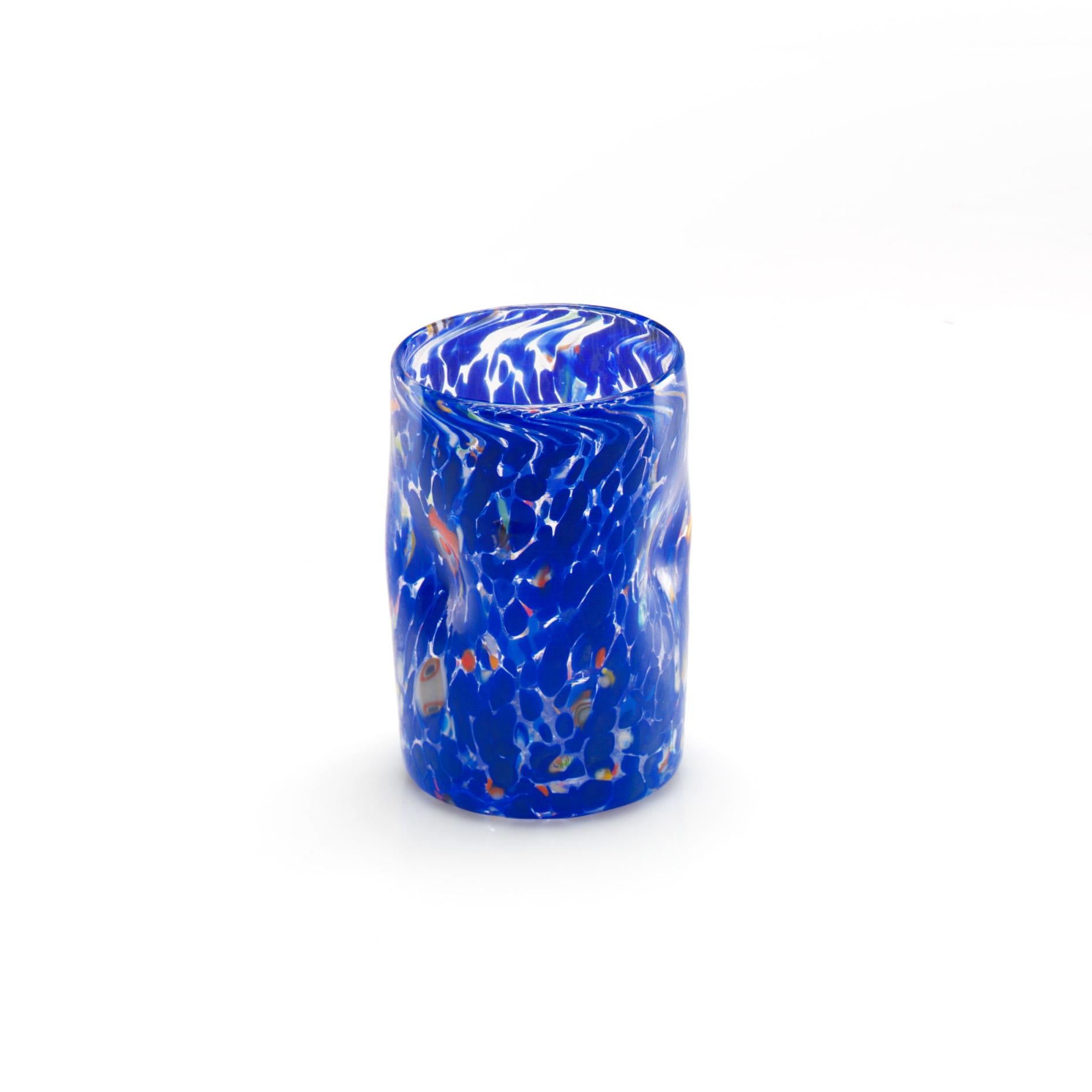 Italian Set of 6 Handmade Unique Goto Murano Drinking Glasses For Sale