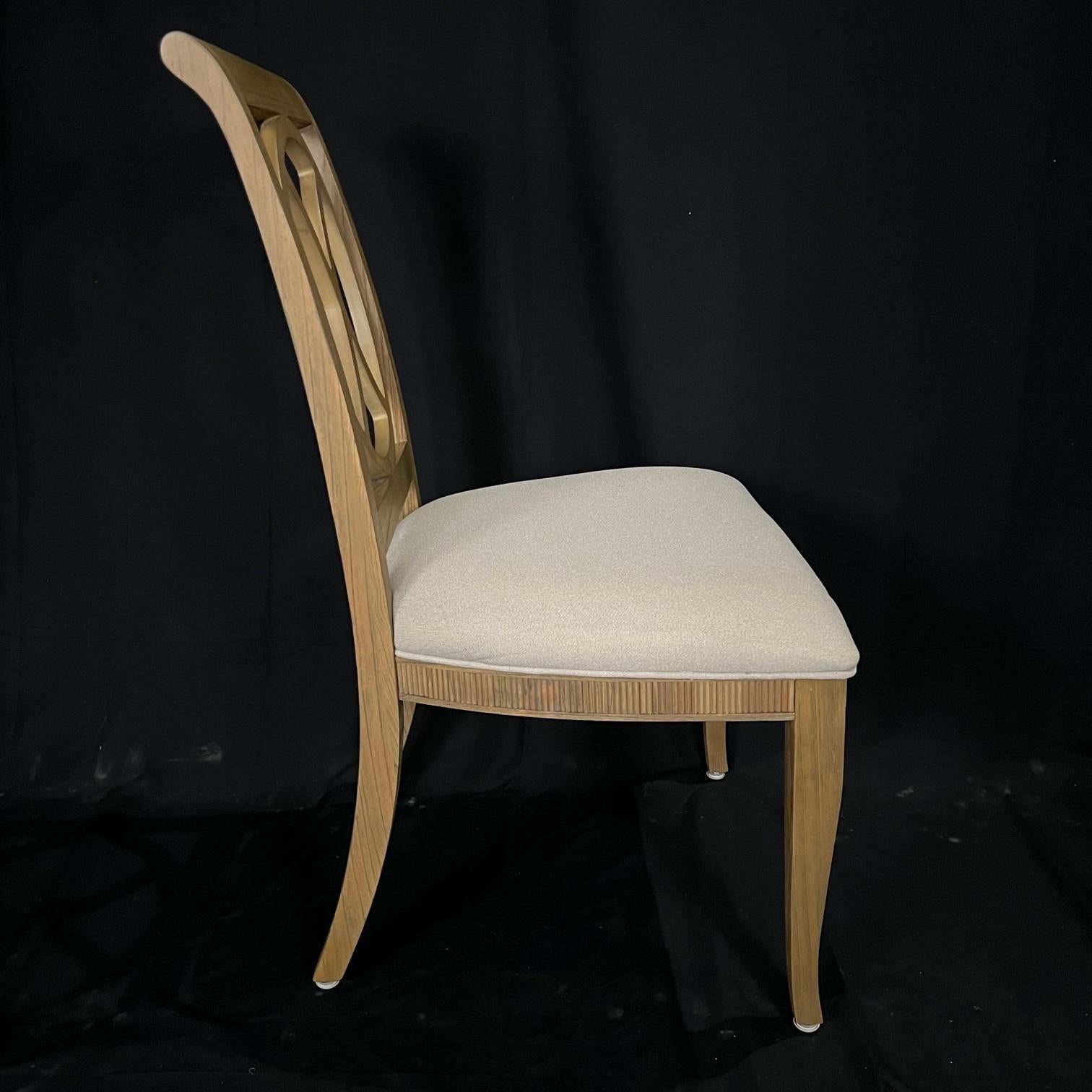 Ensemble de 6 superbes chaises de salle à manger Khaki à dossier annulaire Hekman en vente 4