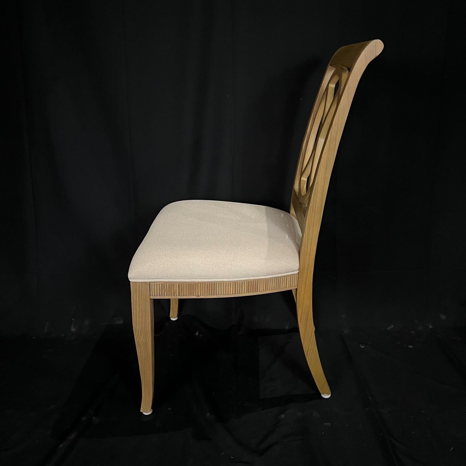 Ensemble de 6 superbes chaises de salle à manger Khaki à dossier annulaire Hekman en vente 7