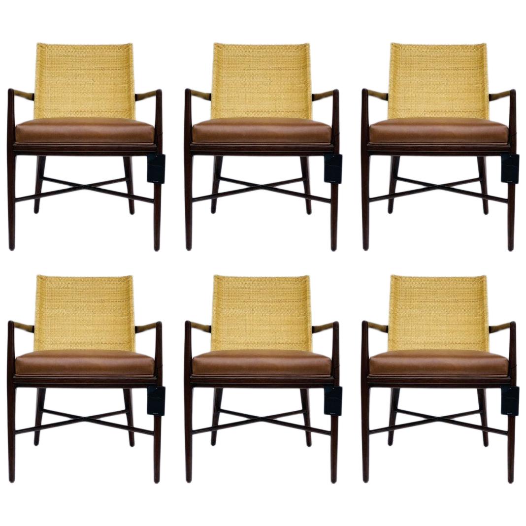 Set of 6 Hanover Arm Chairs by Palacek, New with Tags