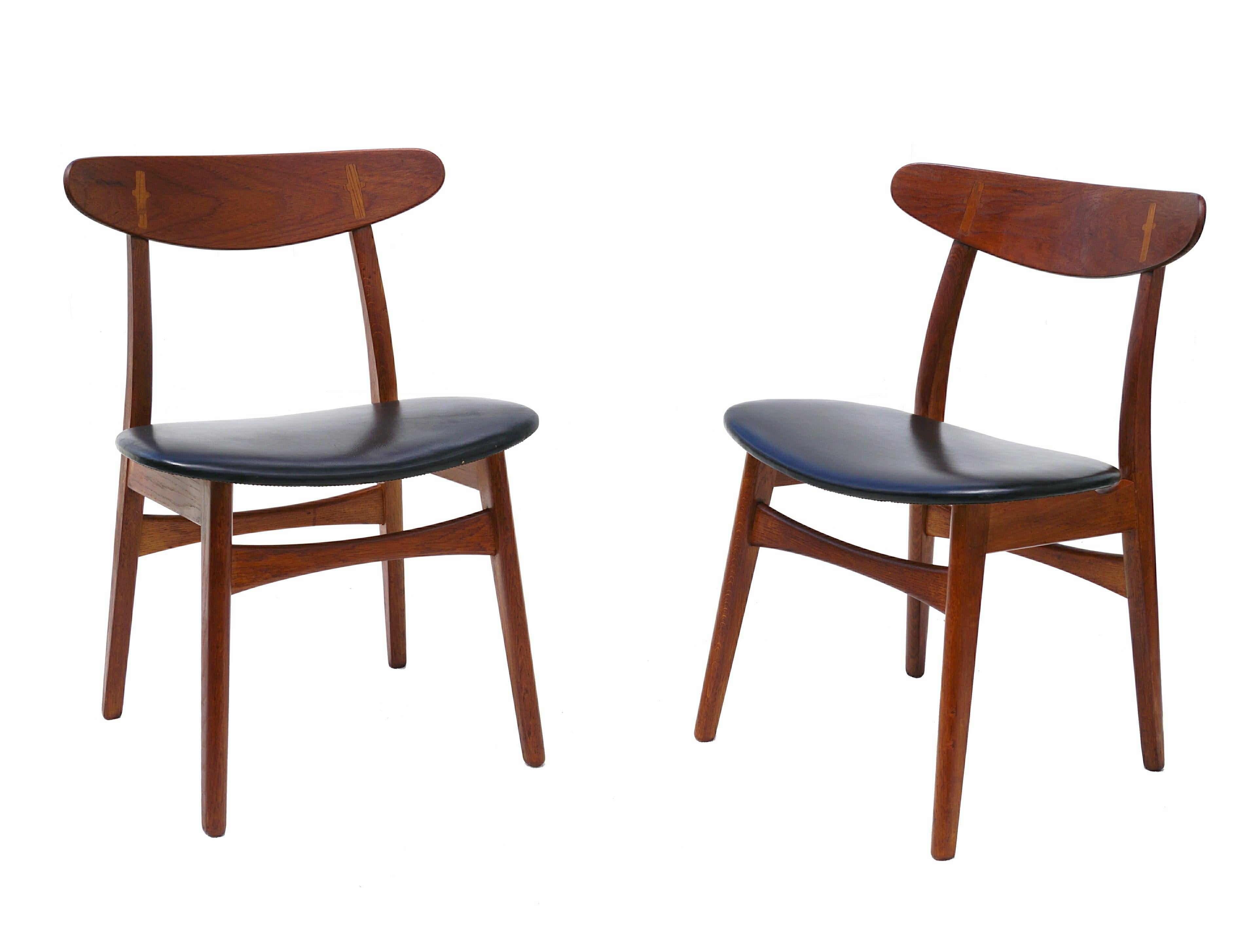 Danish Set of 6 Hans J. Wegner Dining Chairs Model CH30 for Carl Hansen & Son