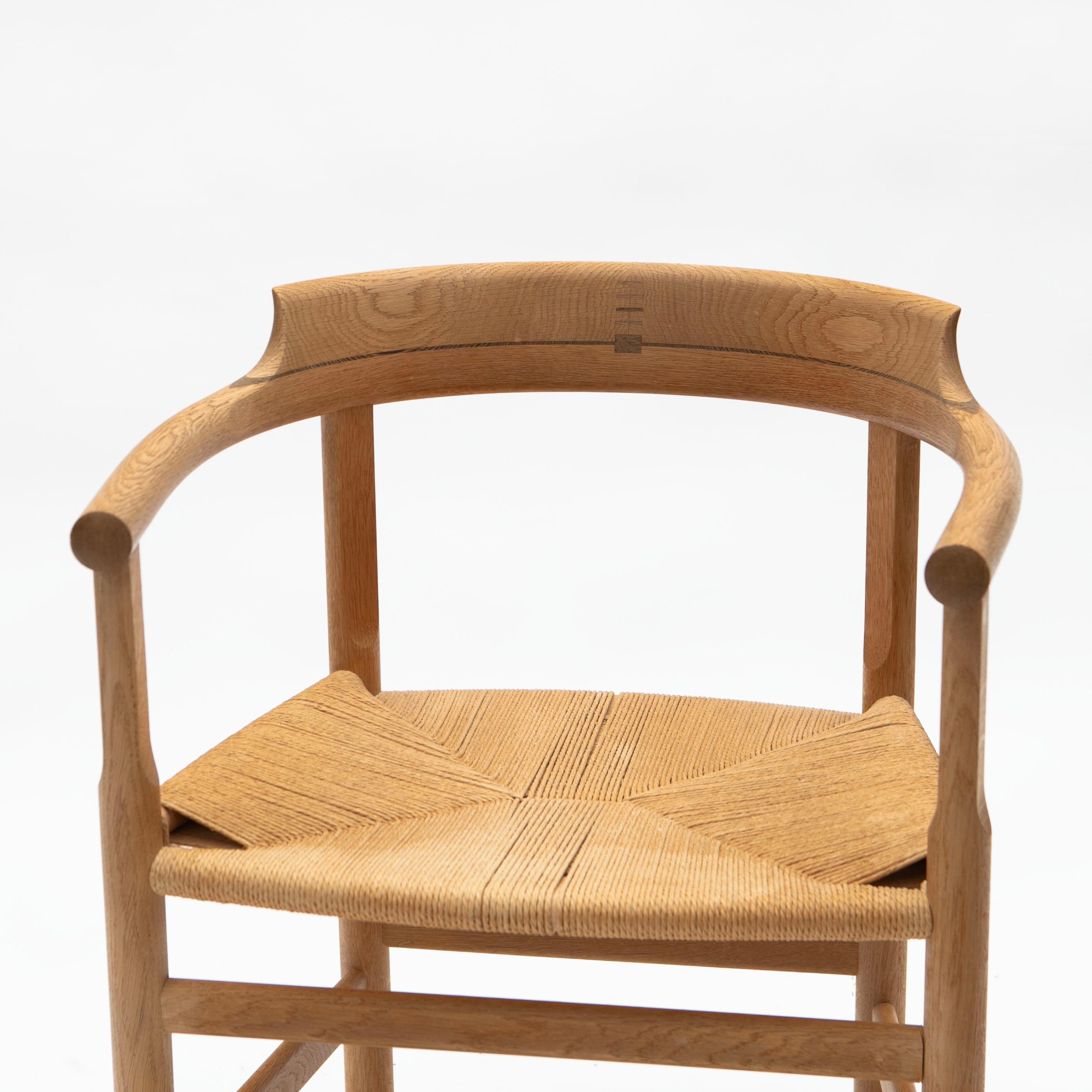 20ième siècle Ensemble de 6 fauteuils Hans J. Wegner PP62