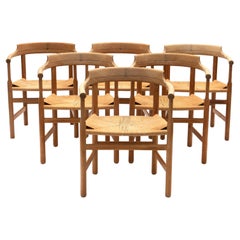 Set of 6 Hans J. Wegner PP62 Armchairs