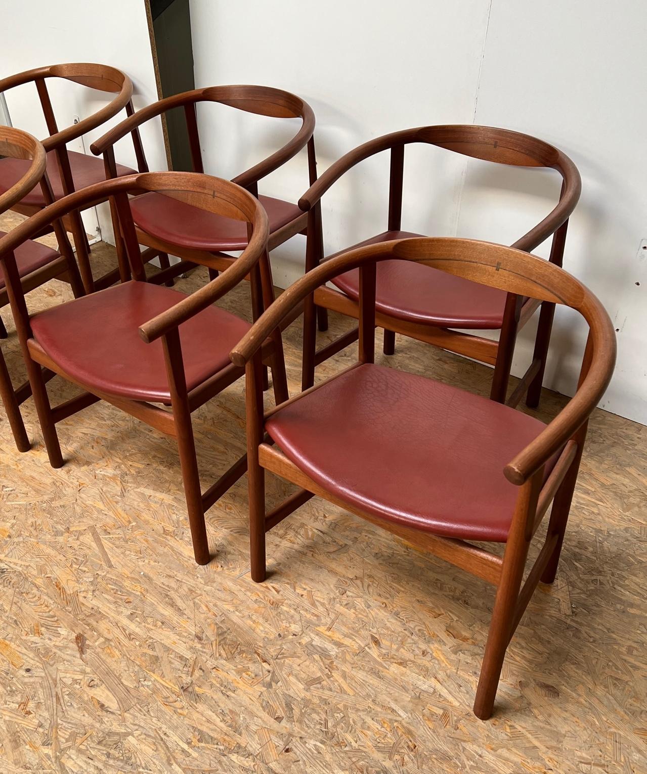 Late 20th Century Set of 6 Hans J. Wegner PP 203 Armchair Dining Chair by PP Mobler